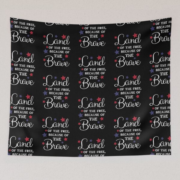 Item preview, Land of the Free, Because of the Brave - Red & Blue Stars - Original by Boo-da-chay designed and sold by Boo-da-chay.