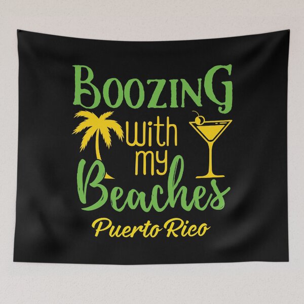 Item preview, Boozing Beaches Bachelorette Girls Trip Puerto Rico print designed and sold by jakehughes2015.