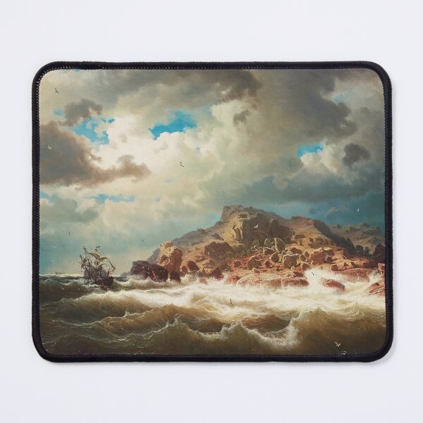 Item preview, Ship by the Coast (1856) - Marcus Larson designed and sold by SALON DES ARTS.