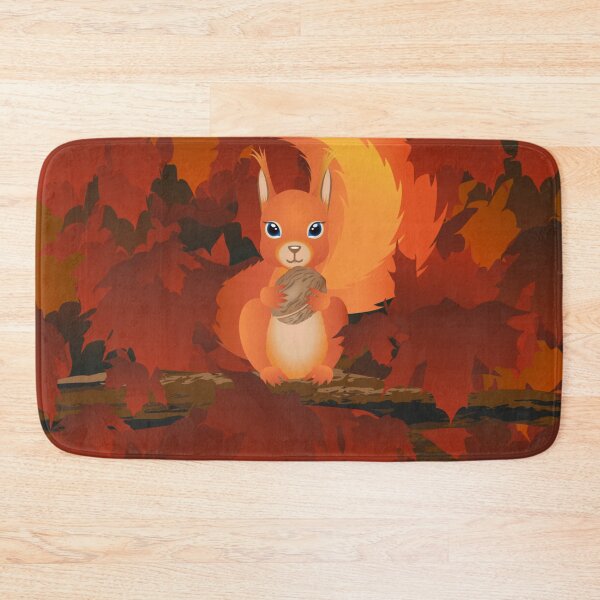 Item preview, Squirrel with autumn leaves designed and sold by drawing-valley.