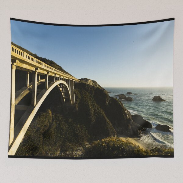Item preview, View of bridge, Pacific Coast Highway, Scenic State Route 1, a major north-south state highway that runs along most of the Pacific coastline of California designed and sold by OrcaNature.