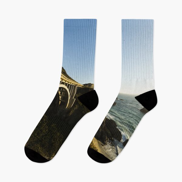 Item preview, View of bridge, Pacific Coast Highway, Scenic State Route 1, a major north-south state highway that runs along most of the Pacific coastline of California designed and sold by OrcaNature.