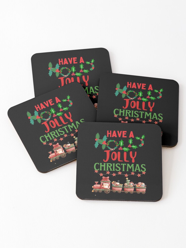Have A Very Merry Holly Xmas  Set of 4 Coasters 