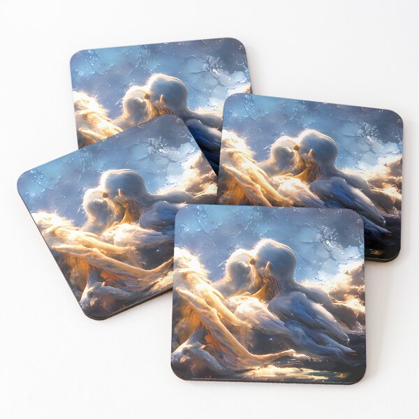 Item preview, Lovers Whispering Around Clouds (Exquisite Corpse Series) designed and sold by artistsjourney.