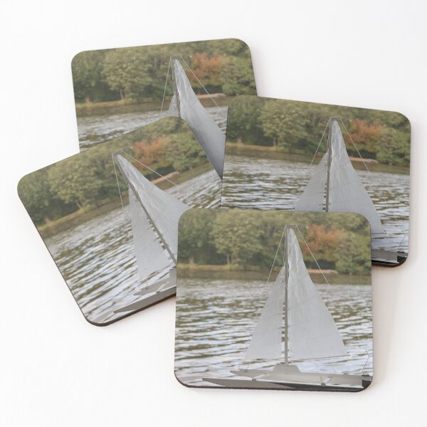 Item preview, sailing catamaran on the background of the river  designed and sold by mrivserg.