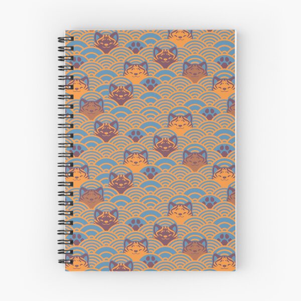 Item preview, Japanese Waves and Kais - Modern Blue and Orange designed and sold by KaijuKennels.
