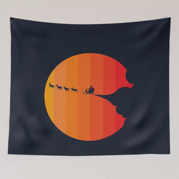 Item preview, Vintage sunset Santa Is Coming Merry Christmas  2021 designed and sold by Faty-Za.