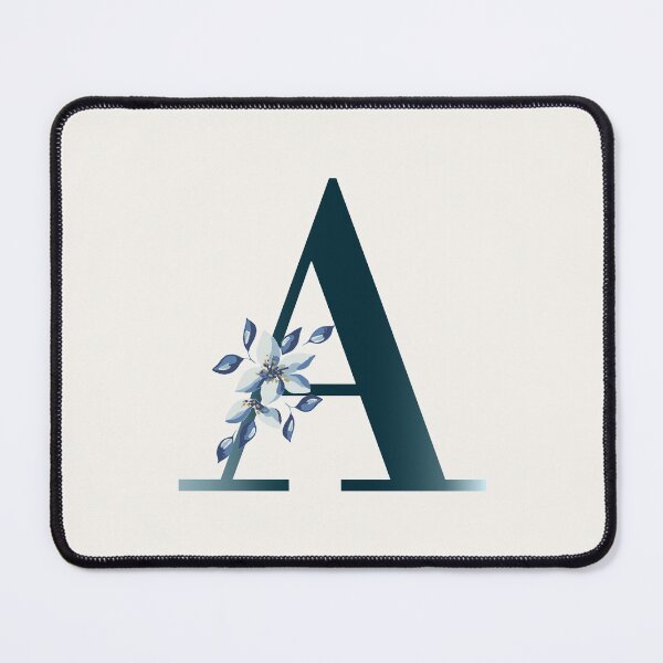 Item preview, Letter A - Blue Watercolor Flower designed and sold by CiaraPrints.