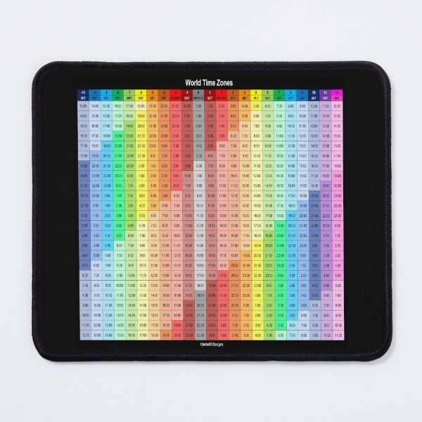 Item preview, (24 hour) World Time Zones Chart designed and sold by 13mtm80-Designs.