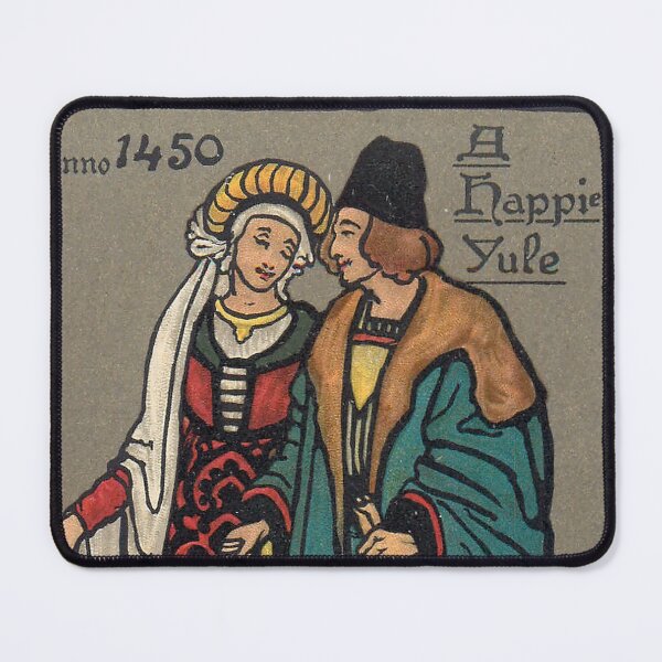 Item preview, Vintage "Anno 1450, A Happie Yule" Christmas Postcard (1904) designed and sold by Douglas E. Welch Design and Photography.