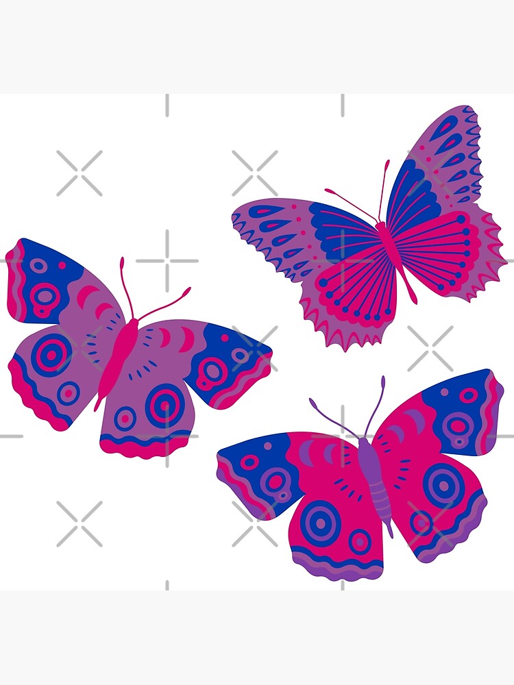 Subtle Bi Pride Flag Butterflies Poster For Sale By Wanderior Redbubble 1430