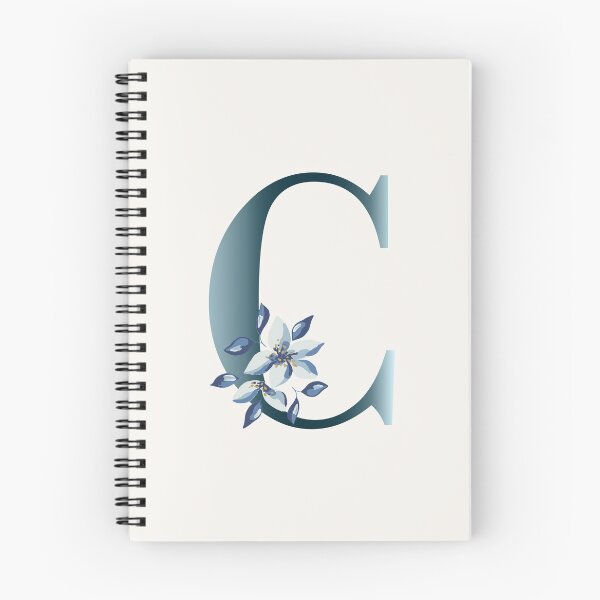 Aperçu de l'œuvre Lettre C - Fleur Aquarelle Bleue créée et vendue par CiaraPrints.