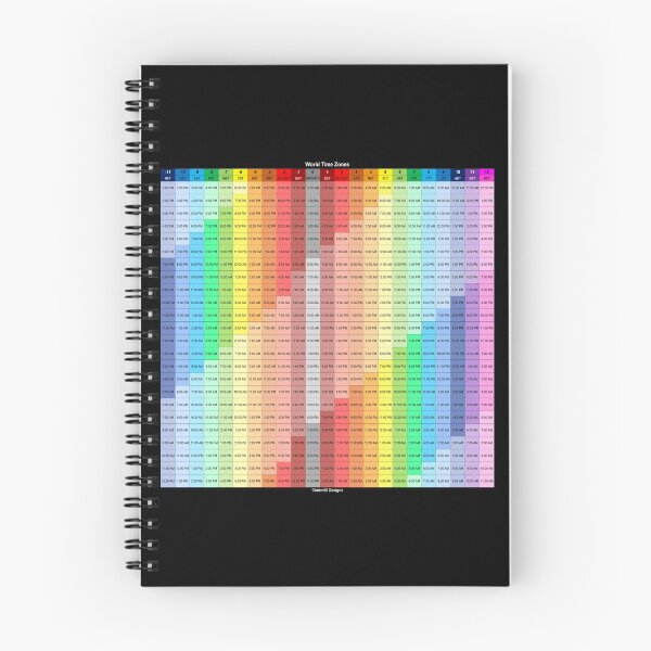 Item preview, (12 hour) World Time Zone Chart designed and sold by 13mtm80-Designs.