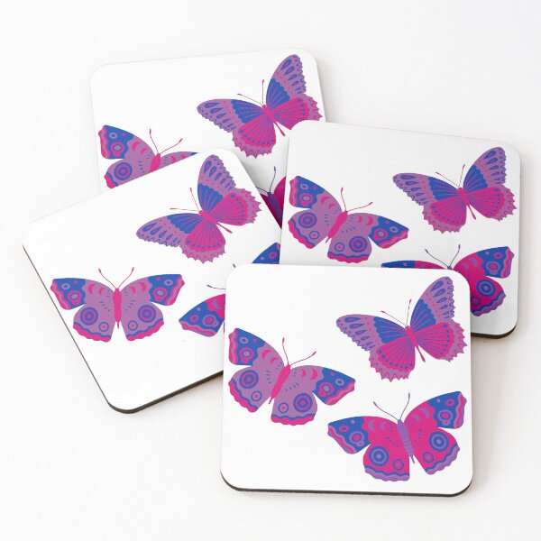 Item preview, Subtle Bi Pride Flag Butterflies designed and sold by Wanderior.