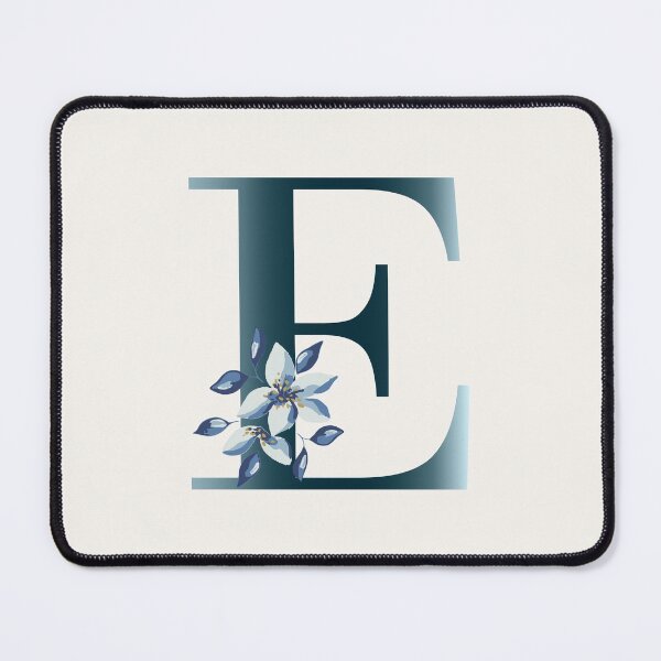 Item preview, Letter E - Blue Watercolor Flower designed and sold by CiaraPrints.