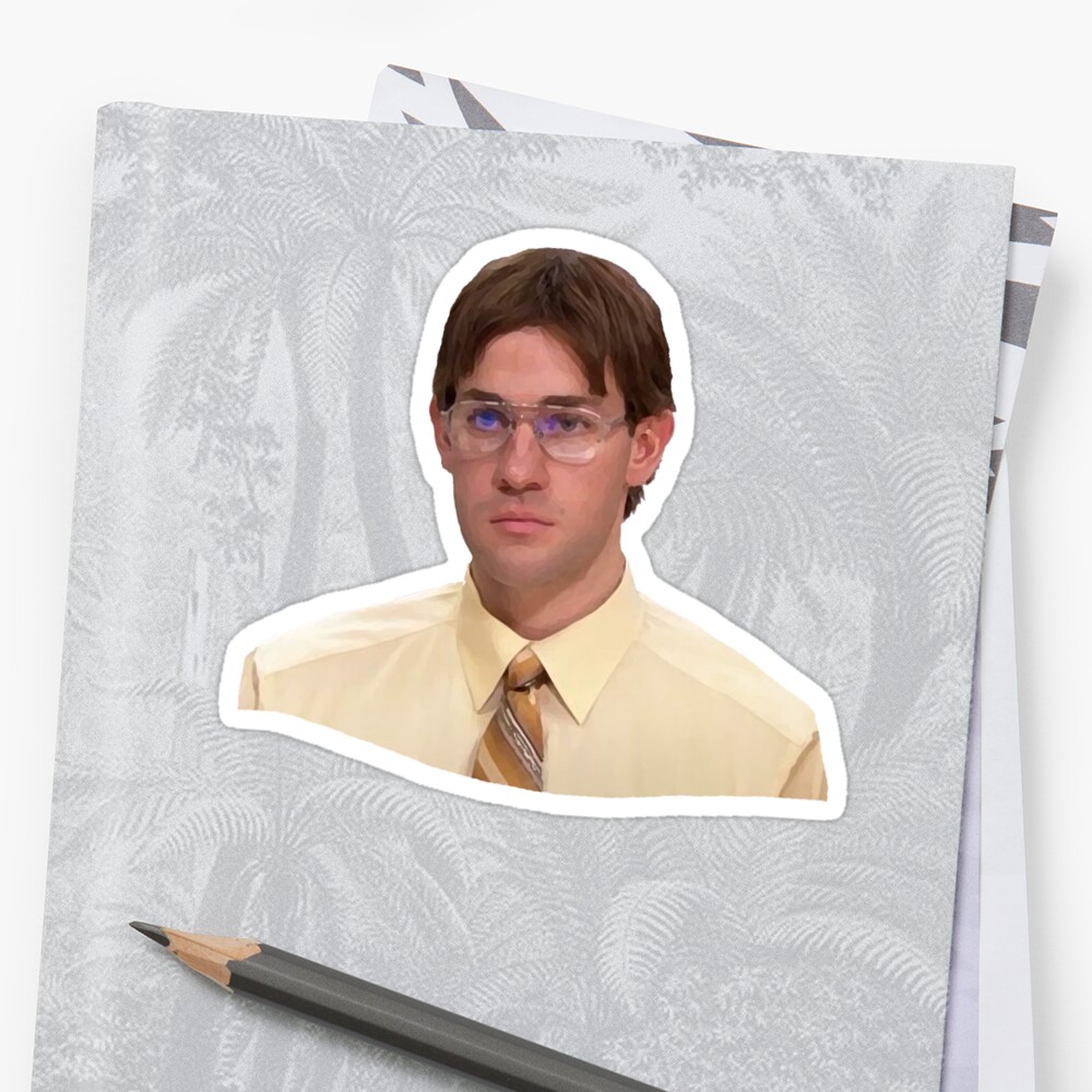 Jim As Dwight Sticker By Ksundance Redbubble