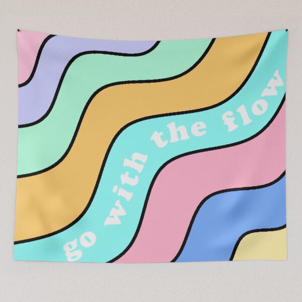 Item preview, go with the flow - colorful wavy lines designed and sold by violetsareblue8.