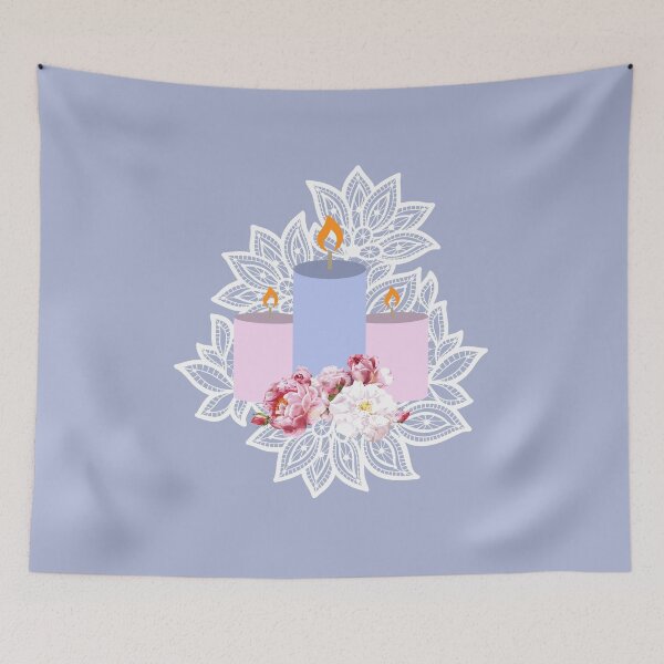 Item preview, Christmas Candles Roses and Lace designed and sold by SloganExpress.