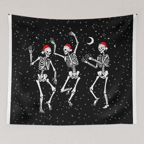 Item preview, Dancing Santa Skeletons In The Snow designed and sold by GreenStardust.
