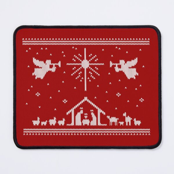 Item preview, Red Knitted Nativity - Ugly Merry Christmas Sweater Knit Manger designed and sold by 26-Characters.