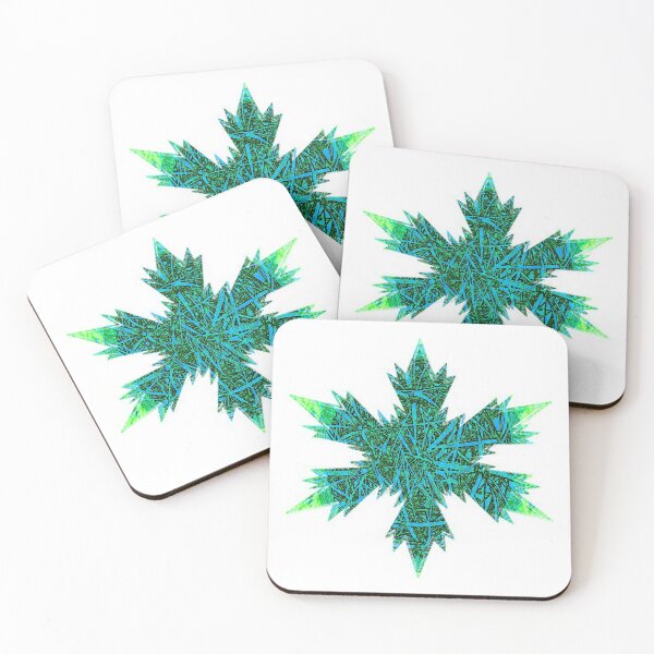 Item preview, Xmas Snowflakes Star Green Blue Thorns by Iritof designed and sold by iritof.
