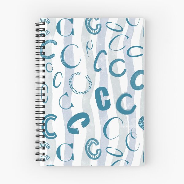Item preview, Blue Letter C Pattern on stripes designed and sold by karousel.
