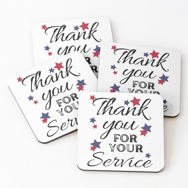 Item preview, Thank You for Your Service - Red & Blue Stars - Original by Boo-da-chay designed and sold by Boo-da-chay.