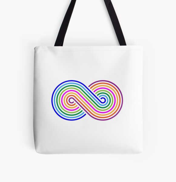 Infinity Rainbow All Over Print Tote Bag