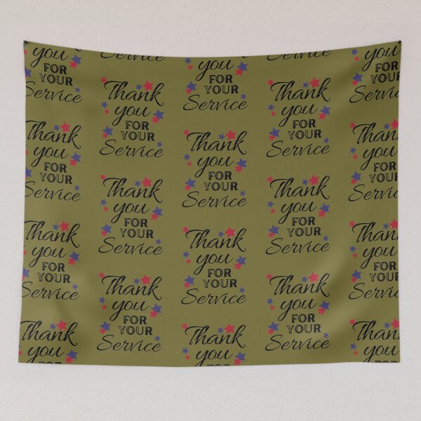 Item preview, Thank You for Your Service - Red & Blue Stars - Camo Green Original by Boo-da-chay designed and sold by Boo-da-chay.