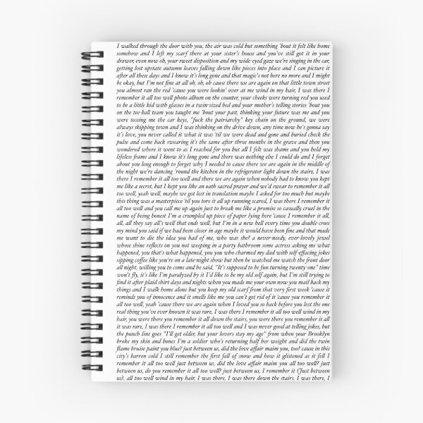 Item preview, all too well 10 minute version lyrics designed and sold by marissaearl.