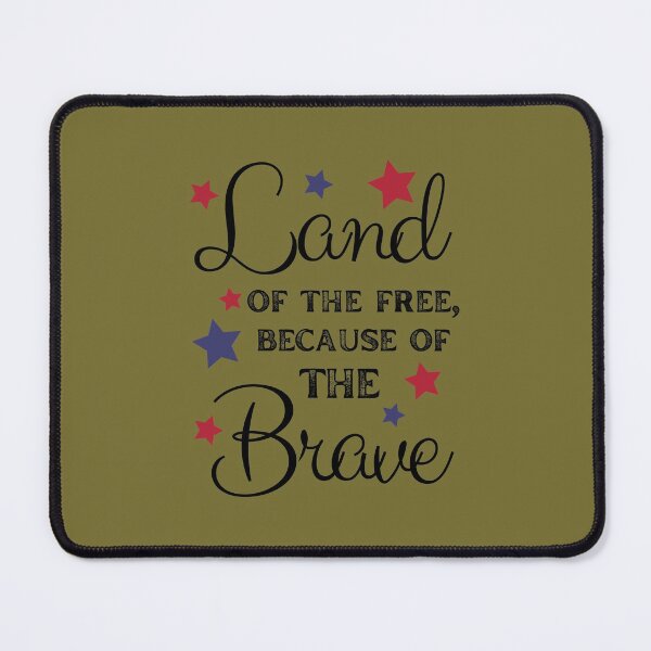 Item preview, Land of the Free, Because of the Brave - Red & Blue Stars - Camo Green Original by Boo-da-chay designed and sold by Boo-da-chay.