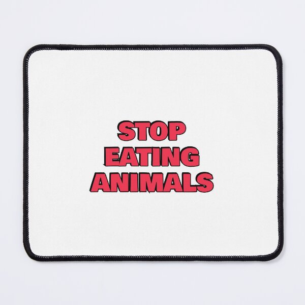 Item preview, STOP EATING ANIMALS red vegan designed and sold by Inspirationmotivation.
