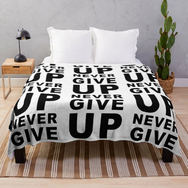 Item preview, Never Give Up Motivation Saying Workout Sports Gift Mom,Gift dad,Gift friend Funny Art Design Happy Apparel Essential Inspiration Joy Mood designed and sold by DesignByHeartUK.
