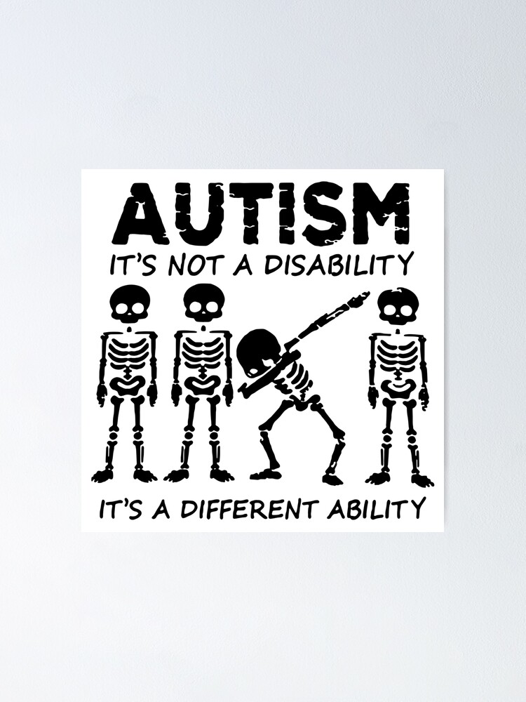 Autism It's A Different Ability Funny Dabbing Skeleton Gift T-Shirt
