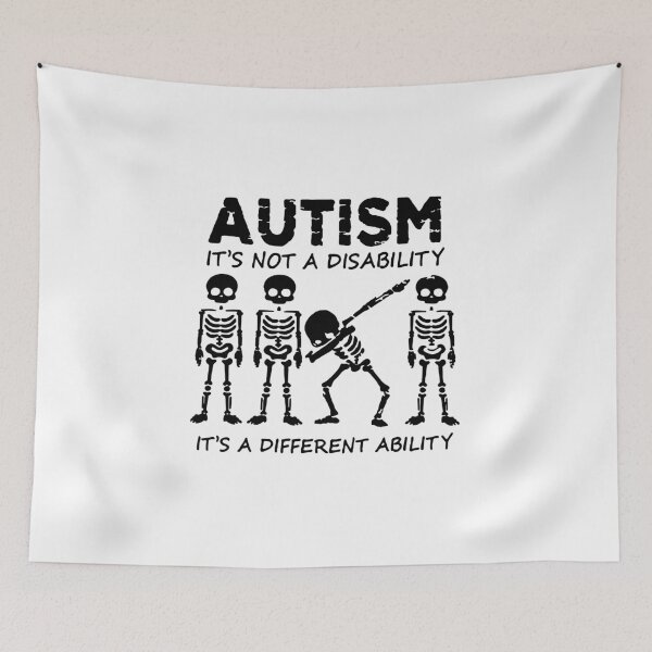 Item preview, Skeleton Dabbing Autism its not a disability it's different ability Happy Holiday Pumpkin halloween Gift Premium Apparel Funny Holiday Xmas designed and sold by DesignByHeartUK.