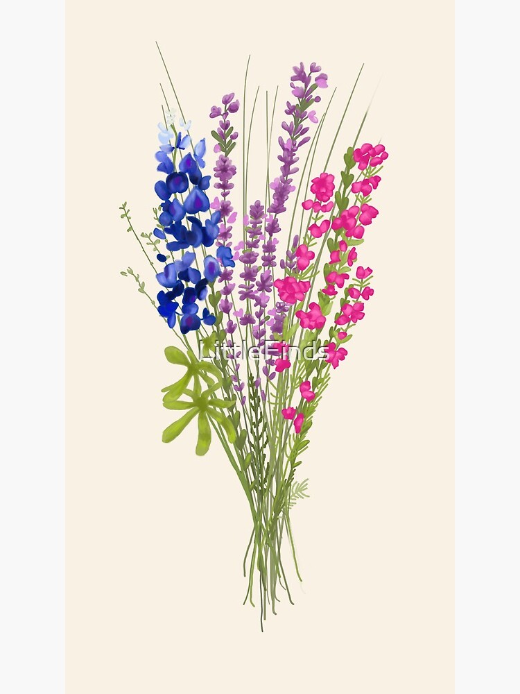 Thumbnail 3 of 3, Photographic Print, subtle bi pride flowers designed and sold by LittleFinds.