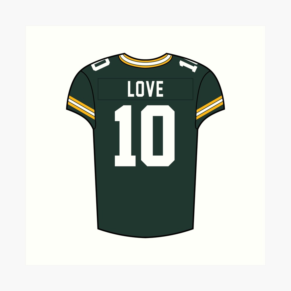 Jordan Love Home Jersey Sticker for Sale by designsheaven