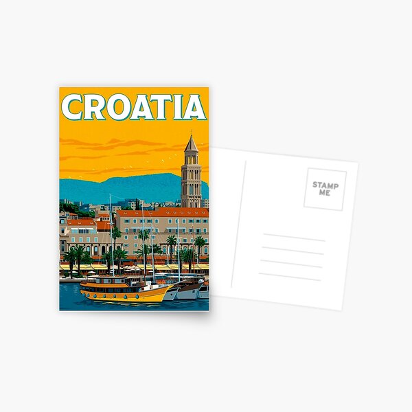 Item preview, CROATIA : Vintage Travel Advertising Print designed and sold by posterbobs.