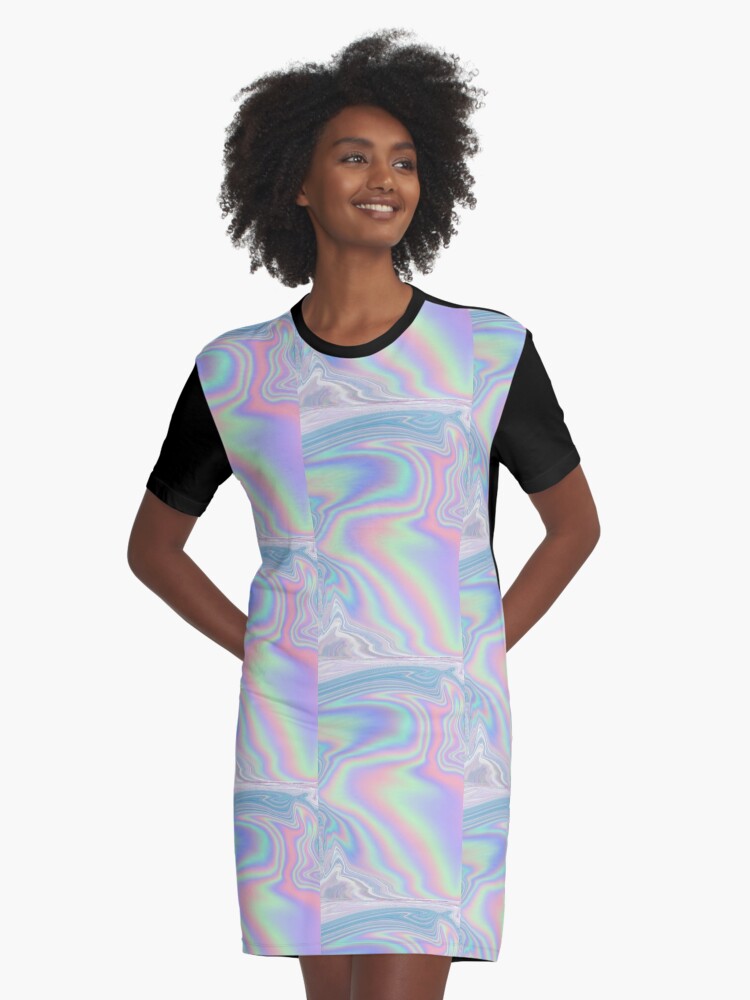 Iridescent t shirt shop dress