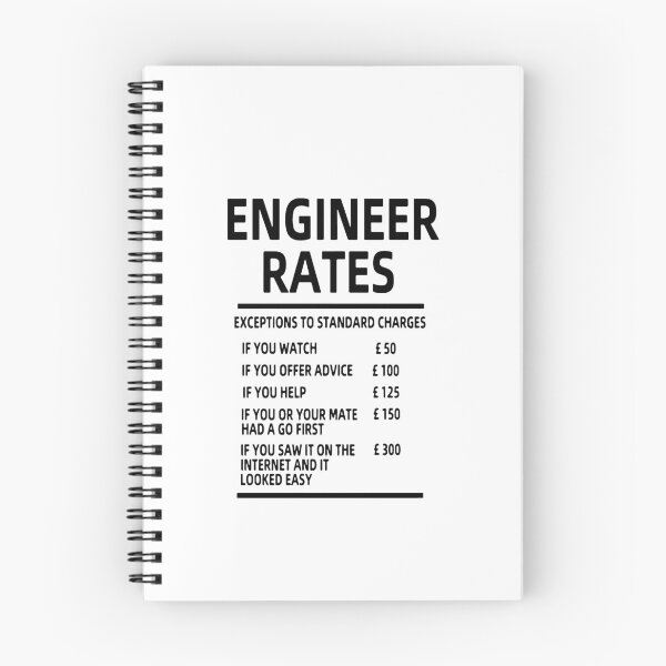 Item preview, Funny Engineer Hourly Rate List Per Hour Art Design Happy Apparel Essential Inspiration Joy Mood Funny designed and sold by DesignByHeartUK.