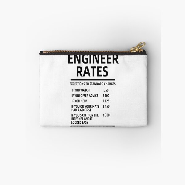 Item preview, Funny Engineer Hourly Rate List Per Hour Art Design Happy Apparel Essential Inspiration Joy Mood Funny designed and sold by DesignByHeartUK.