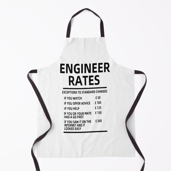 Item preview, Funny Engineer Hourly Rate List Per Hour Art Design Happy Apparel Essential Inspiration Joy Mood Funny designed and sold by DesignByHeartUK.