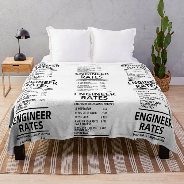 Item preview, Funny Engineer Hourly Rate List Per Hour Art Design Happy Apparel Essential Inspiration Joy Mood Funny designed and sold by DesignByHeartUK.