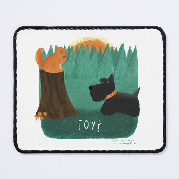 Item preview, Scottish Terrier and Squirrel by Tinta Designs designed and sold by Tintadesigns.