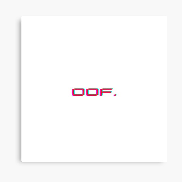 Roblox Oof Noob Canvas Print by DevotHicken