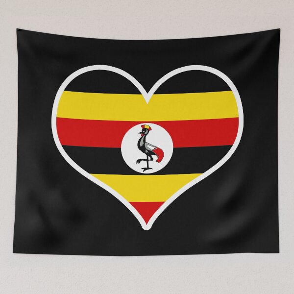 Item preview, Uganda Flag Heart designed and sold by PKHalford.