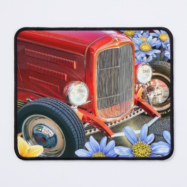 Item preview, Red Hot Roadster Flower Power designed and sold by plugsnpixels.