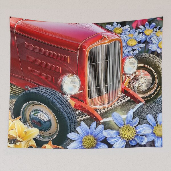 Artikelvorschau, Red Hot Roadster Flower Power entworfen und verkauft von plugsnpixels.