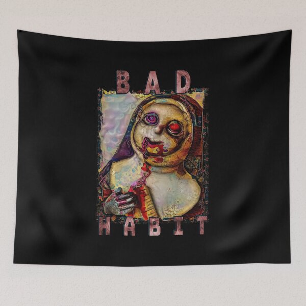 Item preview, Evil Nun | Bad Habit | Nun Puns | Nun | Funny Nuns | Creepy Nun | TM11 designed and sold by triciakitty.