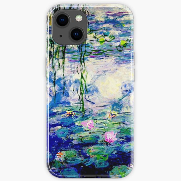 Claude Monet Water Lilies | Landscapes of Water and Reflection iPhone Soft Case